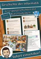 Vorschau - Arbeitsblätter - Geschichte der Informatik – Rundgang durchs Computermuseum – Lesespurgeschichte mit Rätselaufgaben (Klasse 8) - Deckblatt