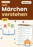 Vorschau - Arbeitsblätter - Märchen lesen Klasse 3 | Übungsheft Märchenfiguren | 3 Niveaus mit Lösungen - Deckblatt
