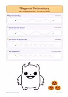Vorschau - Arbeitsblätter - Graphomotorik Schwungübungen Thema: Halloween
Ein Arbeitsheft mit Urkunde und vielen Erweiterungsaufgaben - Seite 1