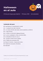 Vista previa - Hojas de trabajo - Halloween en la clase de Lengua | fichas Primaria y ESO - Portada