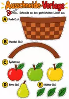 Vorschau - Arbeitsblätter - Bastelanleitung Erntekorb - Basteln, Bastelvorlage, Herbstbasteln Kunst Klasse 1-2 - Seite 2