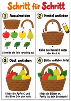 Vorschau - Arbeitsblätter - Bastelanleitung Erntekorb - Basteln, Bastelvorlage, Herbstbasteln Kunst Klasse 1-2 - Seite 3