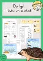 Vorschau - Stundenentwürfe - Igel Winterschlaf Tiere im Winter Unterrichtseinheit - Deckblatt