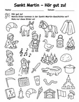 Vorschau - Arbeitsblätter - Sankt Martin - Zuhöraufgabe Arbeitsblatt - Deckblatt