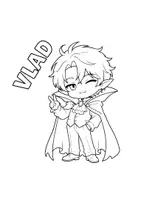 Vista previa - Manualidades / Dibujos para colorear - 50 Láminas para colorear de Halloween: Vlad y sus amigos - página 1