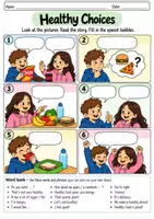 Vorschau - Arbeitsblätter - Picture Stories with Speech Bubbles - Seite 1