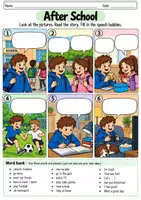 Vorschau - Arbeitsblätter - Picture Stories with Speech Bubbles - Seite 3