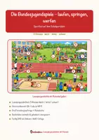 Vorschau - Arbeitsblätter - Die Bundesjugendspiele – laufen, springen, werfen – Lesespurgeschichte mit Rätselaufgaben (Klasse 3) - Seite 1