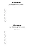 Vorschau - Anderer Materialtyp - Stimmzettel zur Klassensprecherwahl - Seite 2