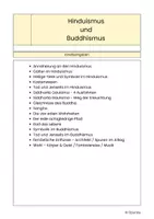 Vorschau - Arbeitsblätter - Hinduismus und Buddhismus - Deckblatt