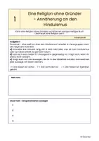 Vorschau - Arbeitsblätter - Hinduismus und Buddhismus - Seite 1