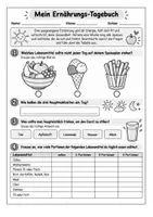 Vorschau - Arbeitsblätter - Ernährungstagebuch mit Wochenübersicht, Trinkprotokoll und Reflexionsseiten - Seite 1