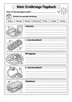 Vorschau - Arbeitsblätter - Ernährungstagebuch mit Wochenübersicht, Trinkprotokoll und Reflexionsseiten - Seite 3