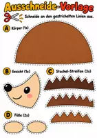 Vorschau - Arbeitsblätter - Bastelanleitung Herbst-Igel - Basteln, Bastelvorlage, Herbstbasteln Kunst Klasse 1-2 - Seite 2