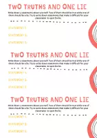 Vorschau - Arbeitsblätter - Kennenlernspiel two truths and one lie (englischsprachige Version) - Seite 2