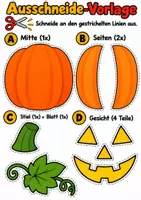 Vorschau - Arbeitsblätter - Bastelanleitung Kürbis - Basteln, Bastelvorlage, Herbstbasteln Kunst Klasse 1-2 - Seite 2