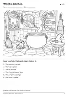 Vorschau - Arbeitsblätter - Halloween Read and Colour | 10 Bildwelten | Englisch Klasse 3–5 - Seite 2