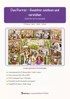 Vorschau - Arbeitsblätter - Das Porträt – Gesichter zeichnen und verstehen – Lesespurgeschichte mit Rätselaufgaben (Klasse 7) - Seite 1