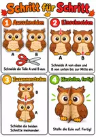 Vorschau - Arbeitsblätter - Bastelbogen Waldtiere - Basteln, Bastelvorlage, Herbstbasteln Kunst 1-2 - Seite 3