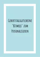 Vorschau - Bildkarten - Geburtstagsgutscheine Bitmoji (zum Personalisieren) - Deckblatt
