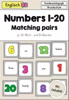 Vorschau - Spiele - Numbers 1–20 | Zahlen bis 20 Englisch | Merkspiel Matching Pairs - Deckblatt