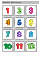 Vorschau - Spiele - Numbers 1–20 | Zahlen bis 20 Englisch | Merkspiel Matching Pairs - Seite 3