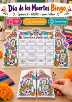 Vorschau - Arbeitsblätter - Día de los Muertos – Encuentra a alguien que… - Deckblatt