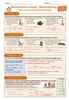 Vorschau - Unterrichtsreihen - Mechanische Leistung Rechentraining – Physik Sek I Arbeitsblätter inkl. Lösungen - Seite 1