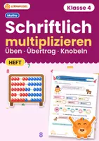 Vorschau - Arbeitsblätter - Schriftlich multiplizieren Klasse 4 | Übungsheft | 3 Niveaus mit Lösungen - Deckblatt