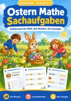 Vorschau - Arbeitsblätter - Ostern Mathe Klasse 3-4 – Sachaufgaben - Deckblatt