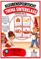 Voorbeeld - Kleurenspeurtocht sommen tot 10 Sinterklaas - Voorblad