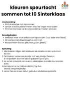 Voorbeeld - Kleurenspeurtocht sommen tot 10 Sinterklaas - Pagina 2