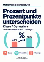 Vorschau - Arbeitsblätter - Prozent und Prozentpunkte unterscheiden - Deckblatt