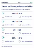 Vorschau - Arbeitsblätter - Prozent und Prozentpunkte unterscheiden - Seite 2