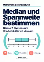 Vorschau - Arbeitsblätter - Median und Spannweite bestimmen - Deckblatt
