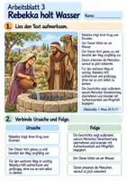Vorschau - Arbeitsblätter - Rebekka hilft am Brunnen | Religion Klasse 3 Arbeitsblätter | Evangelische Religionslehre | 10 Arbeitsblätter als PDF - Seite 3