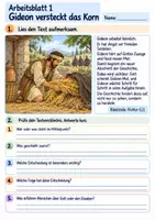Vorschau - Arbeitsblätter - Gideon bekommt Mut | Religion Klasse 3 Arbeitsblätter | Evangelische Religionslehre | 10 Arbeitsblätter als PDF - Seite 1