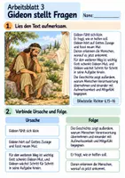Vorschau - Arbeitsblätter - Gideon bekommt Mut | Religion Klasse 3 Arbeitsblätter | Evangelische Religionslehre | 10 Arbeitsblätter als PDF - Seite 3
