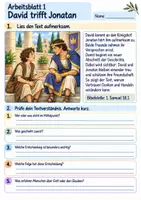 Vorschau - Arbeitsblätter - David und Jonatan halten zusammen | Religion Klasse 3 Arbeitsblätter | Evangelische Religionslehre | 10 Arbeitsblätter als PDF - Seite 1