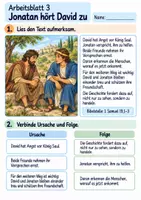 Vorschau - Arbeitsblätter - David und Jonatan halten zusammen | Religion Klasse 3 Arbeitsblätter | Evangelische Religionslehre | 10 Arbeitsblätter als PDF - Seite 3