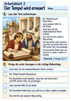 Vorschau - Arbeitsblätter - Josia entdeckt Gottes Wort | Religion Klasse 3 Arbeitsblätter | Evangelische Religionslehre | 10 Arbeitsblätter als PDF - Seite 2