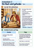 Vorschau - Arbeitsblätter - Josia entdeckt Gottes Wort | Religion Klasse 3 Arbeitsblätter | Evangelische Religionslehre | 10 Arbeitsblätter als PDF - Seite 3