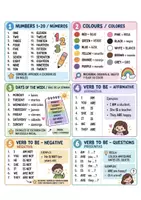Vista previa - Hojas de trabajo - VERB TO BE, NUMBERS, DAYS, COLORS - EXERCISES - página 2