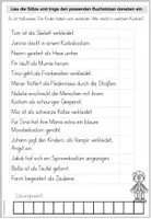 Vorschau - Arbeitsblätter - Lesespaziergang Halloween | Leseverstehen & Lesen | Herbst | Deutsch Klasse 1-4 | differenziert - Seite 3
