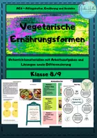 Vorschau - Stundenentwürfe - 🥗 Vegetarische Ernährungsformen - Deckblatt