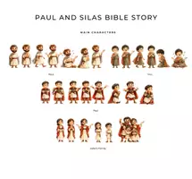 Vorschau - Bildkarten - Paulus und Silas Clipart-Set zur Bibelgeschichte, Apostelgeschichte 16 - Seite 1