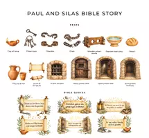 Vorschau - Bildkarten - Paulus und Silas Clipart-Set zur Bibelgeschichte, Apostelgeschichte 16 - Seite 2
