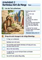 Vorschau - Arbeitsblätter - Bartimäus ruft nach Jesus | Religion Klasse 3 Arbeitsblätter | Evangelische Religionslehre | 10 Arbeitsblätter als PDF - Seite 2