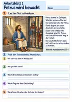 Vorschau - Arbeitsblätter - Petrus wird befreit | Religion Klasse 3 Arbeitsblätter | Evangelische Religionslehre | 10 Arbeitsblätter als PDF - Seite 1