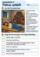 Vorschau - Arbeitsblätter - Petrus wird befreit | Religion Klasse 3 Arbeitsblätter | Evangelische Religionslehre | 10 Arbeitsblätter als PDF - Seite 2